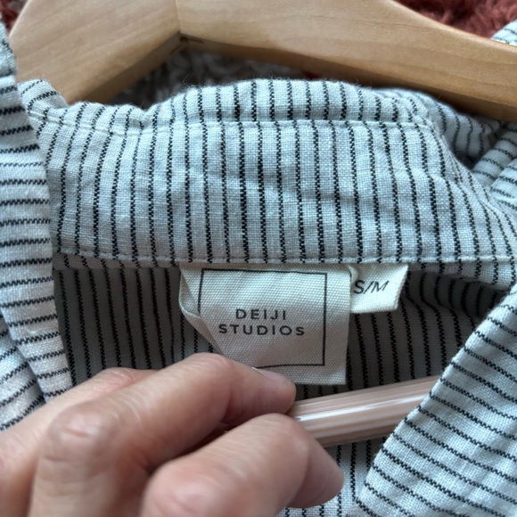 deiji studios stonewashed linen stripe set - Picture 4 of 6